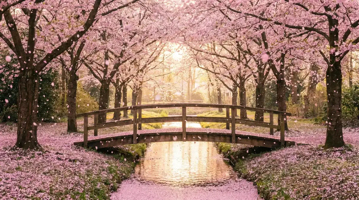 樱花桥畔 - 三国魂攻略 唯美风景